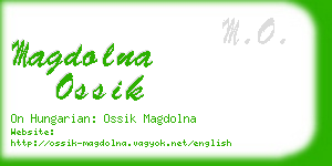 magdolna ossik business card